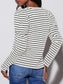 Striped Round Neck Long Sleeve T-Shirt nicholesgifts