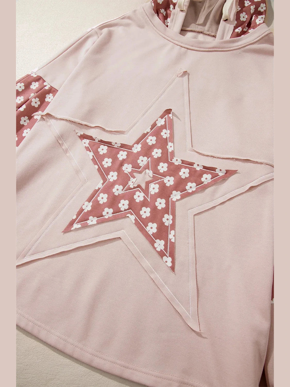 Drawstring Star Long Sleeve Hoodie nicholesgifts