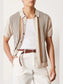 Men's Plus Size Striped Button Up Short Sleeve Shirt nicholesgifts