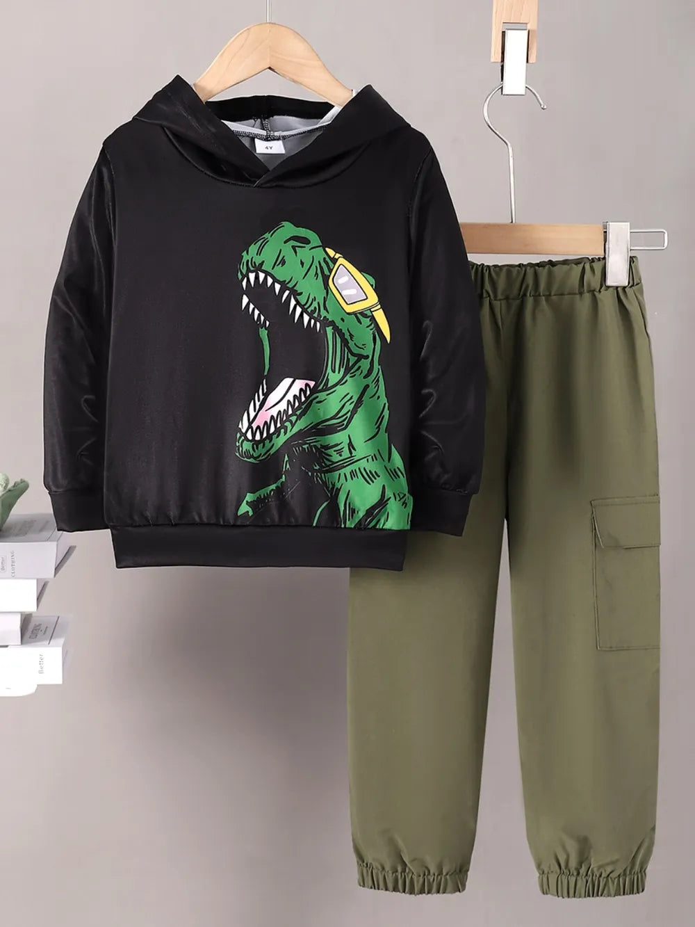Children's Dinosaur Graphic Hoodie and Pants Set NicholesGifts
