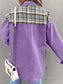Plaid Button Up Dropped Shoulder Jacket nicholesgifts