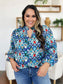 Double Take Full Size Printed Balloon Sleeve Blouse nicholesgifts