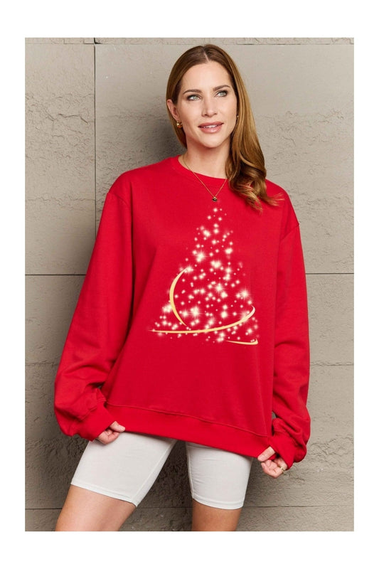 Simply Love Full Size Graphic Round Neck Sweatshirt