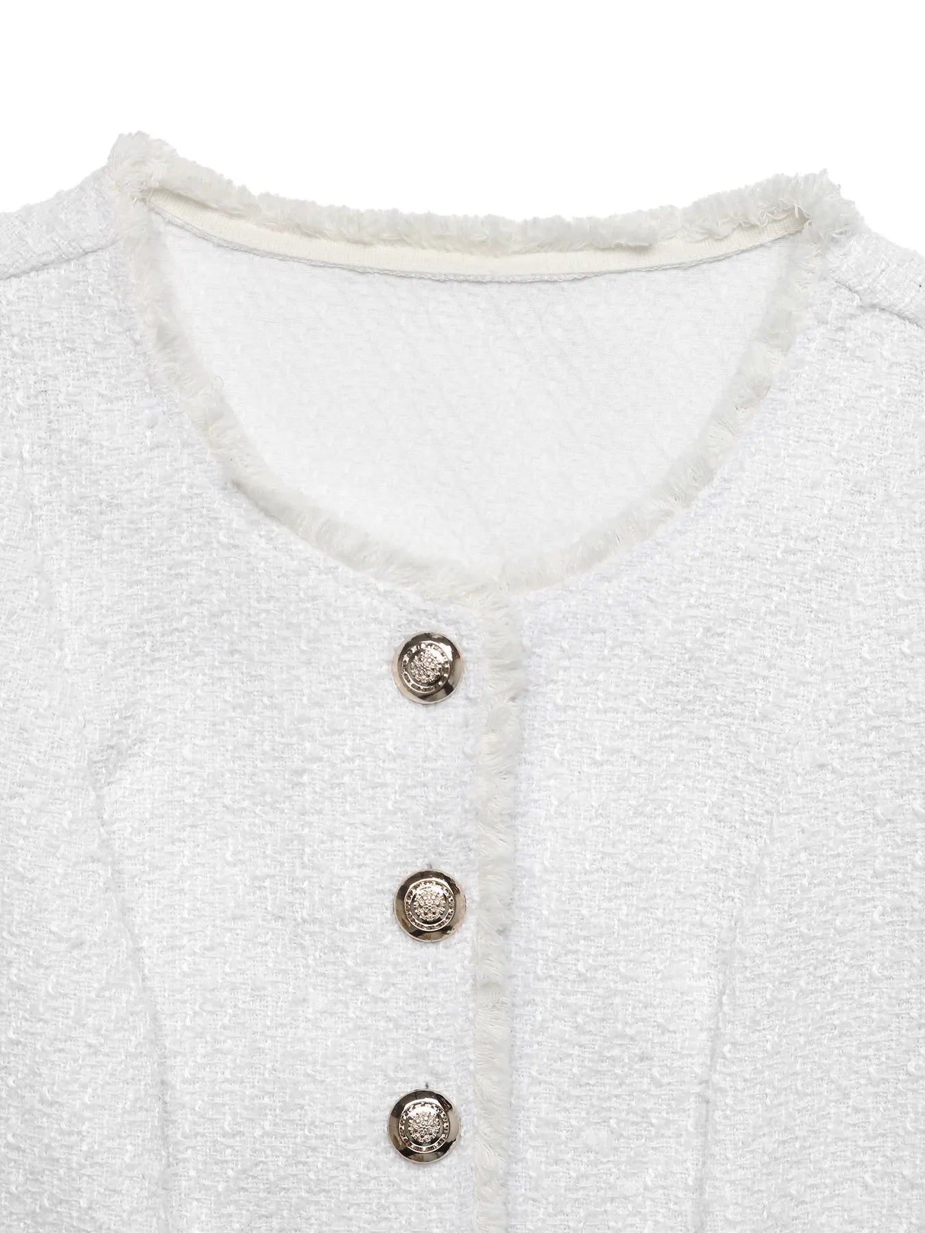Textured Button-Front Vest with Raw Edge nicholesgifts