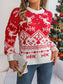 Christmas Element Round Neck Long Sleeve Sweater nicholesgifts