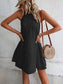 Eyelet Grecian Neck Mini Dress nicholesgifts