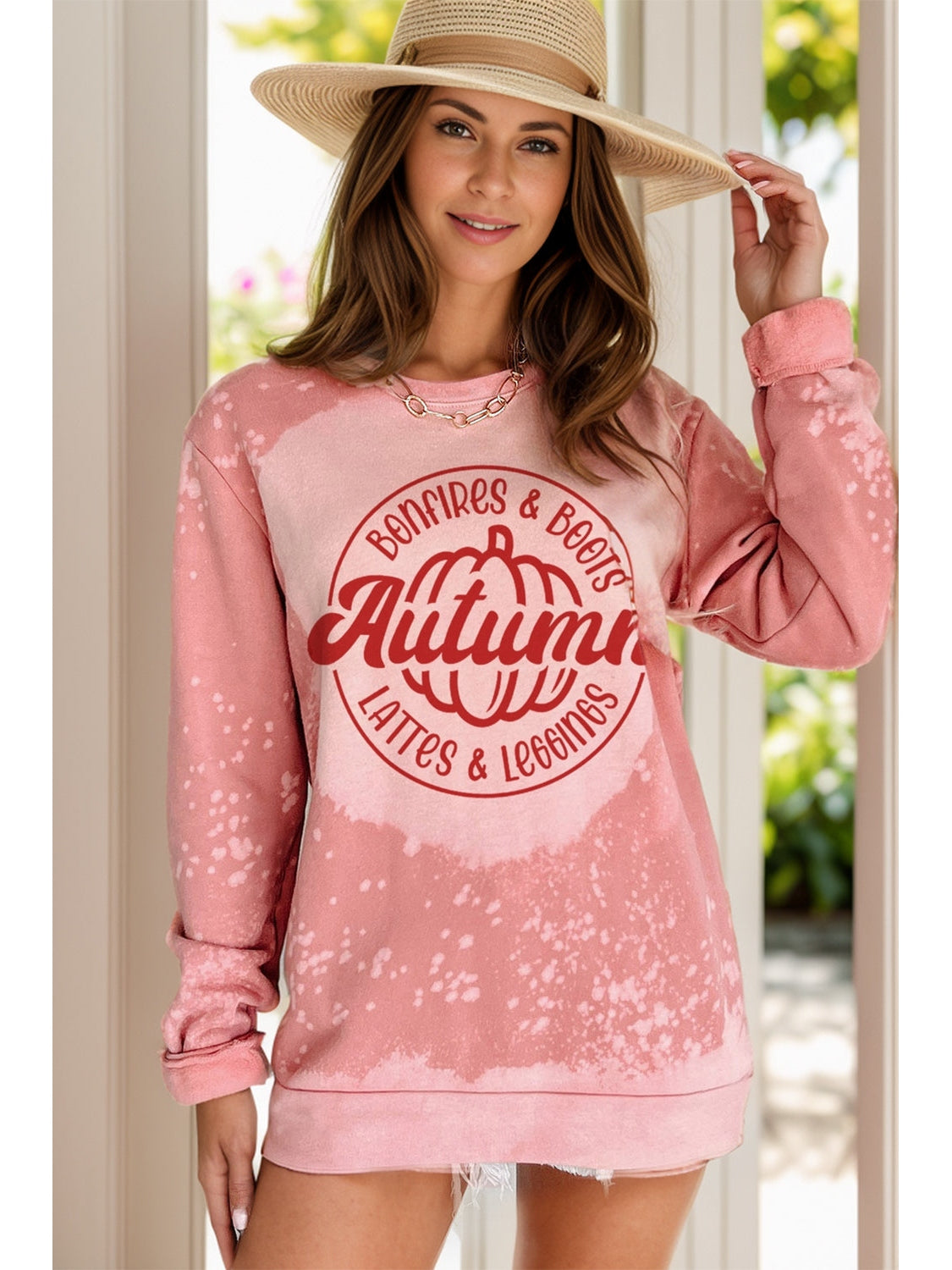 Women Letter Graphic Long Sleeve Sweatshirt nicholesgifts