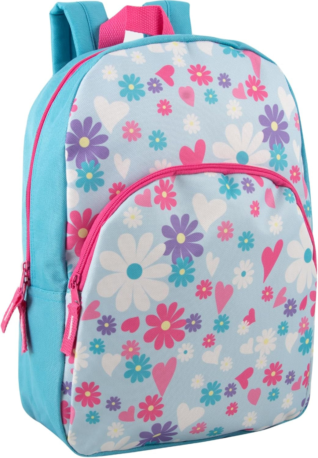 15 Inch Kids Backpacks for Boys & Girls | Preschool, Kindergarten, Elementary School Backpacks with Adjustable, Padded Straps (Happy Hearts)