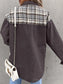 Plaid Button Up Dropped Shoulder Jacket nicholesgifts