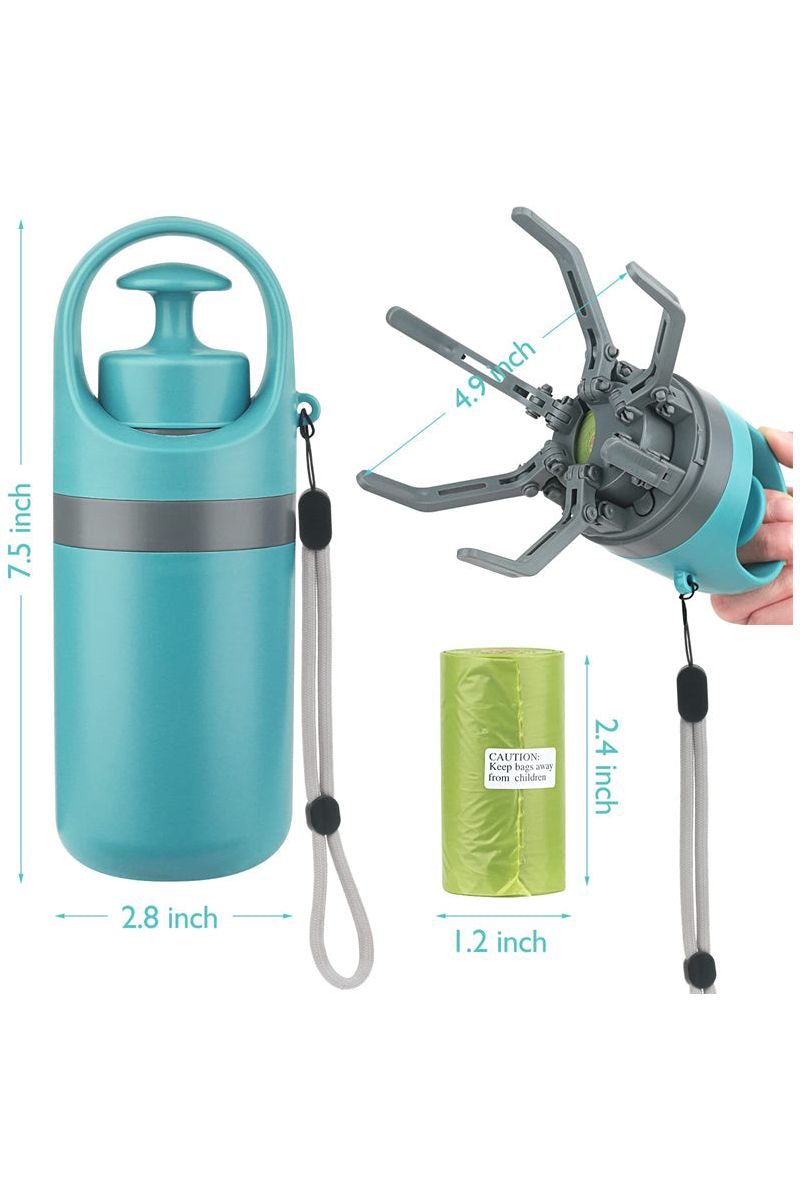 Portable Lightweight Dog Pooper Scooper With Built-in Poop Bag Dispenser Eight-c nicholesgifts