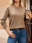 Crew Neck Long Sleeve Sweater nicholesgifts