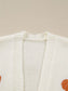 Women Halloween Pumpkin Embroidered Knit Cardigan nicholesgifts
