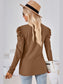 Women Round Neck Puff Long Sleeve Blouse nicholesgifts