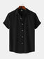 Men's Short Sleeve Button Down Shirt with Chest Pocket nicholesgifts