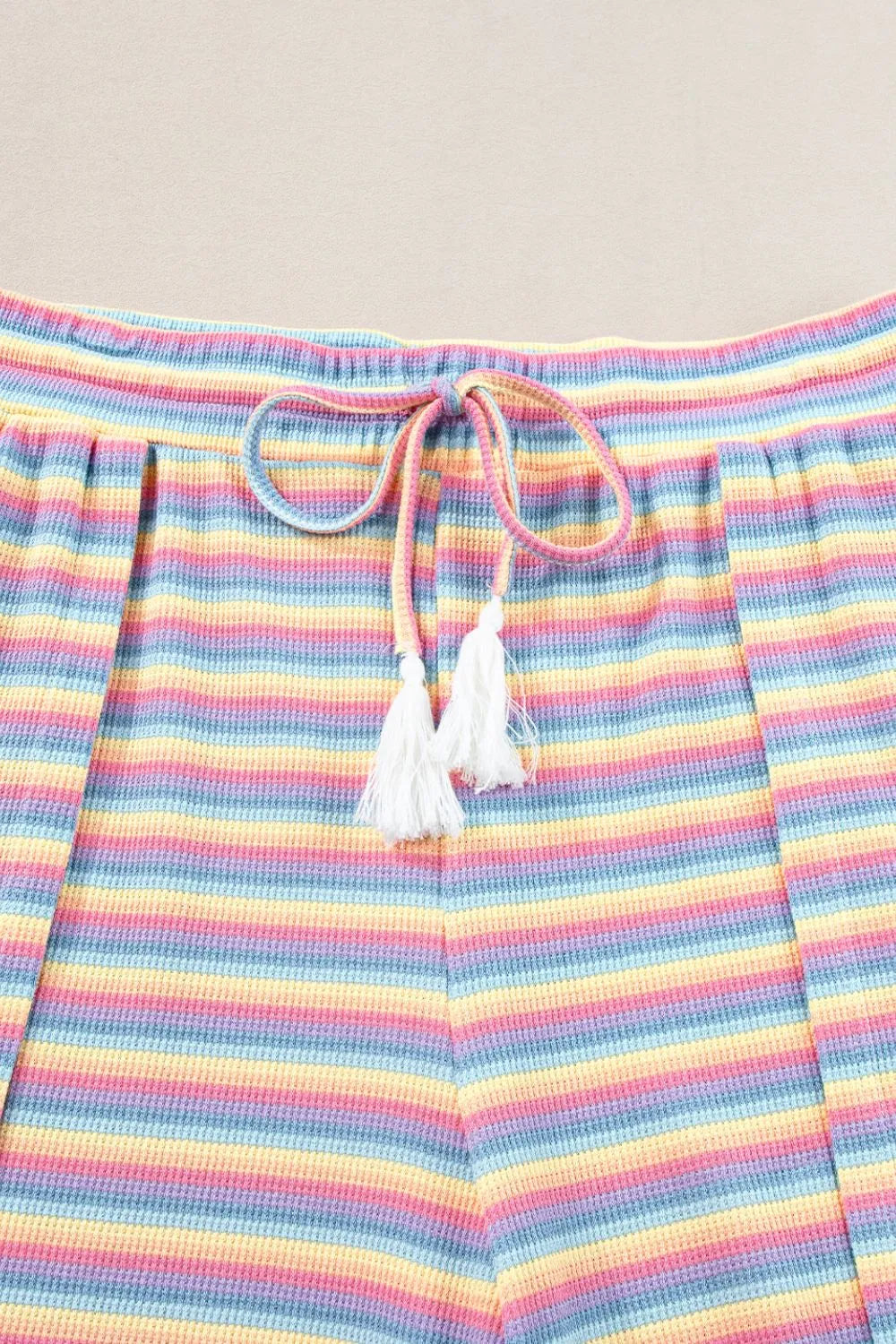Striped Round Neck Short Sleeve Top and Pants Set NicholesGifts