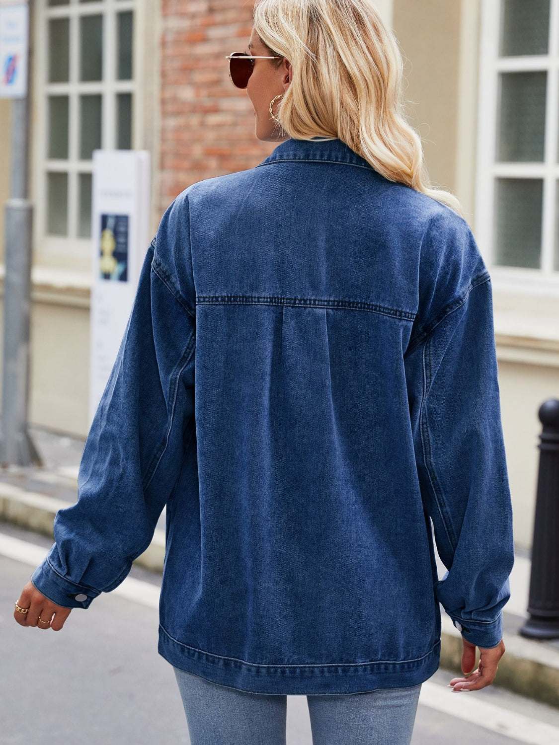 NicholesGifts Women Button Up Denim Jacket with Pockets NicholesGifts