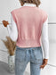 Full Size Button Up V-Neck Sweater Vest nicholesgifts