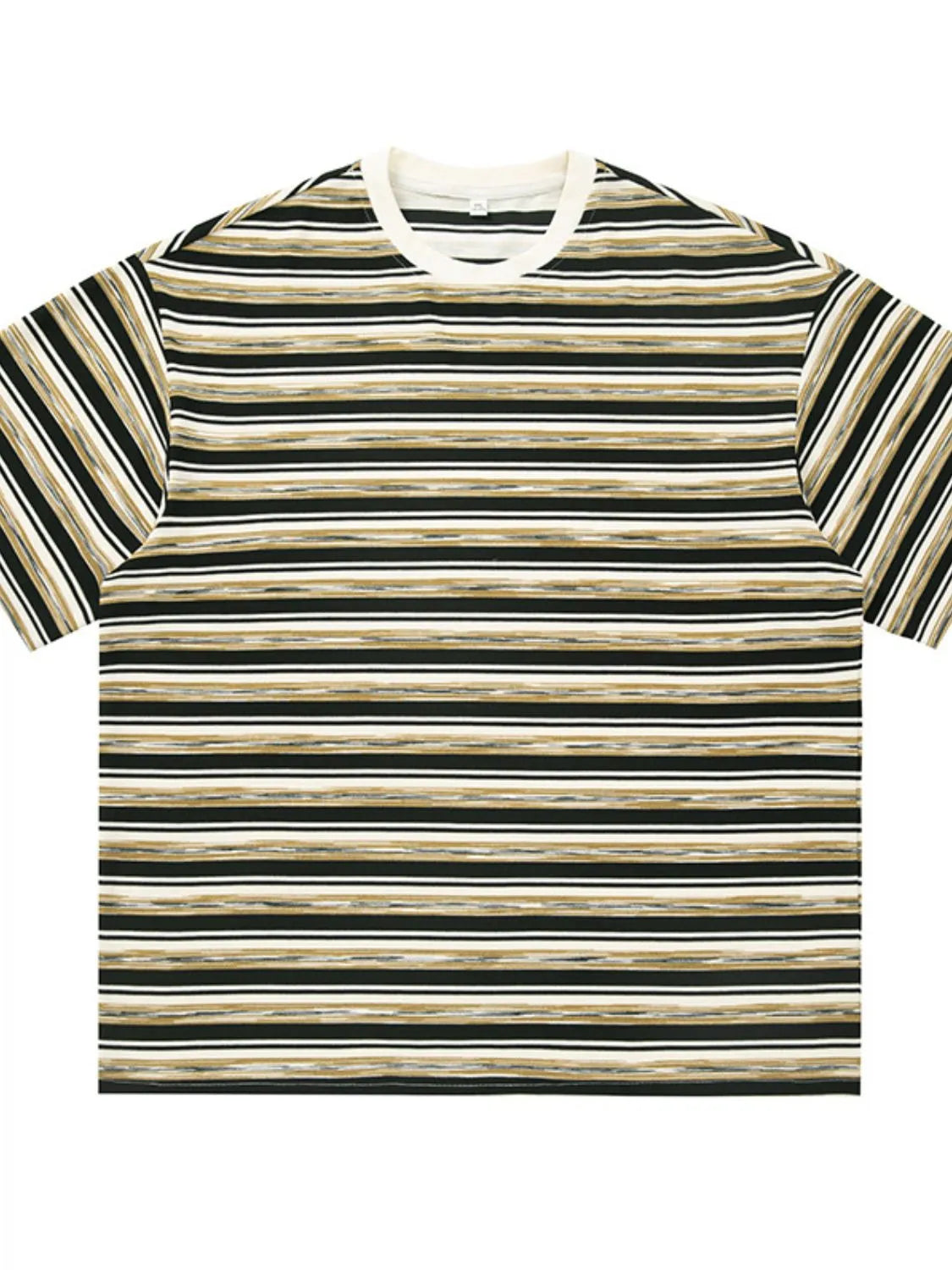 Men's Striped Round Neck Striped T-Shirt Trendsi