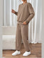 Perfee Round Neck Long Sleeve Top and Pants Set nicholesgifts