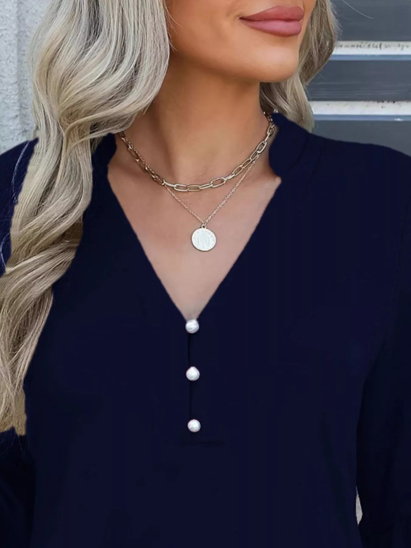 Full Size Notched Flounce Sleeve Blouse Plus Size Trendsi