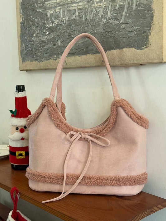 Plush Trim Shoulder Bag nicholesgifts