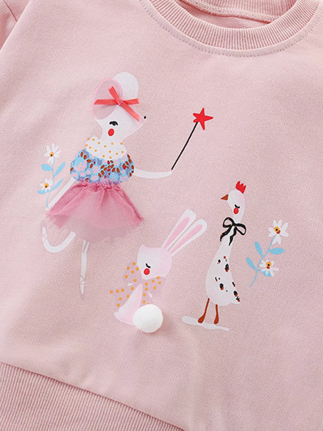 Children's Cartoon Tulle Hem Top and Pants Set NicholesGifts