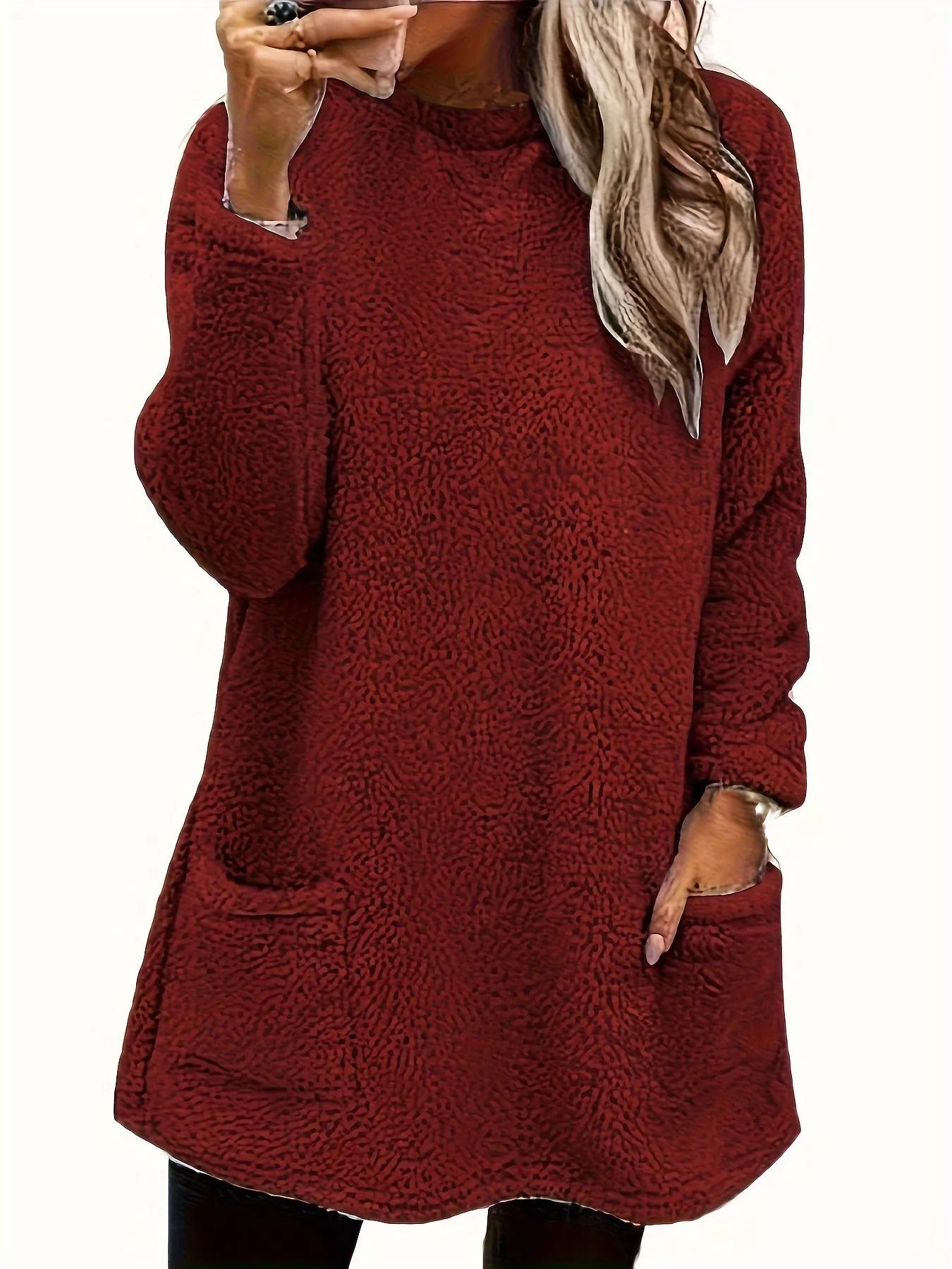 Fleece Long Sleeve Sweatshirt nicholesgifts