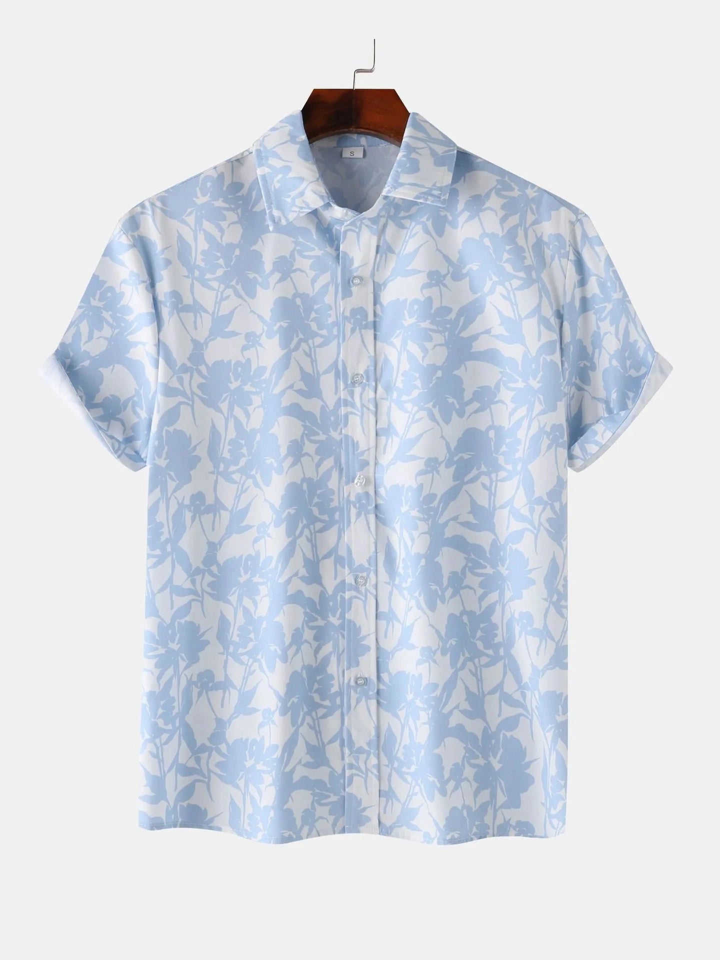 Men's Printed Short Sleeve Button-Up Shirt NicholesGifts
