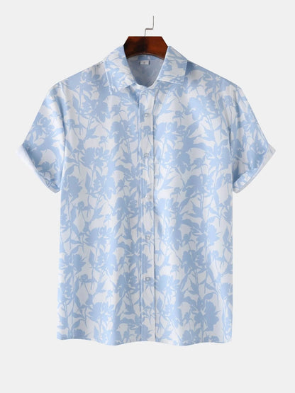 Men's Printed Short Sleeve Button-Up Shirt nicholesgifts