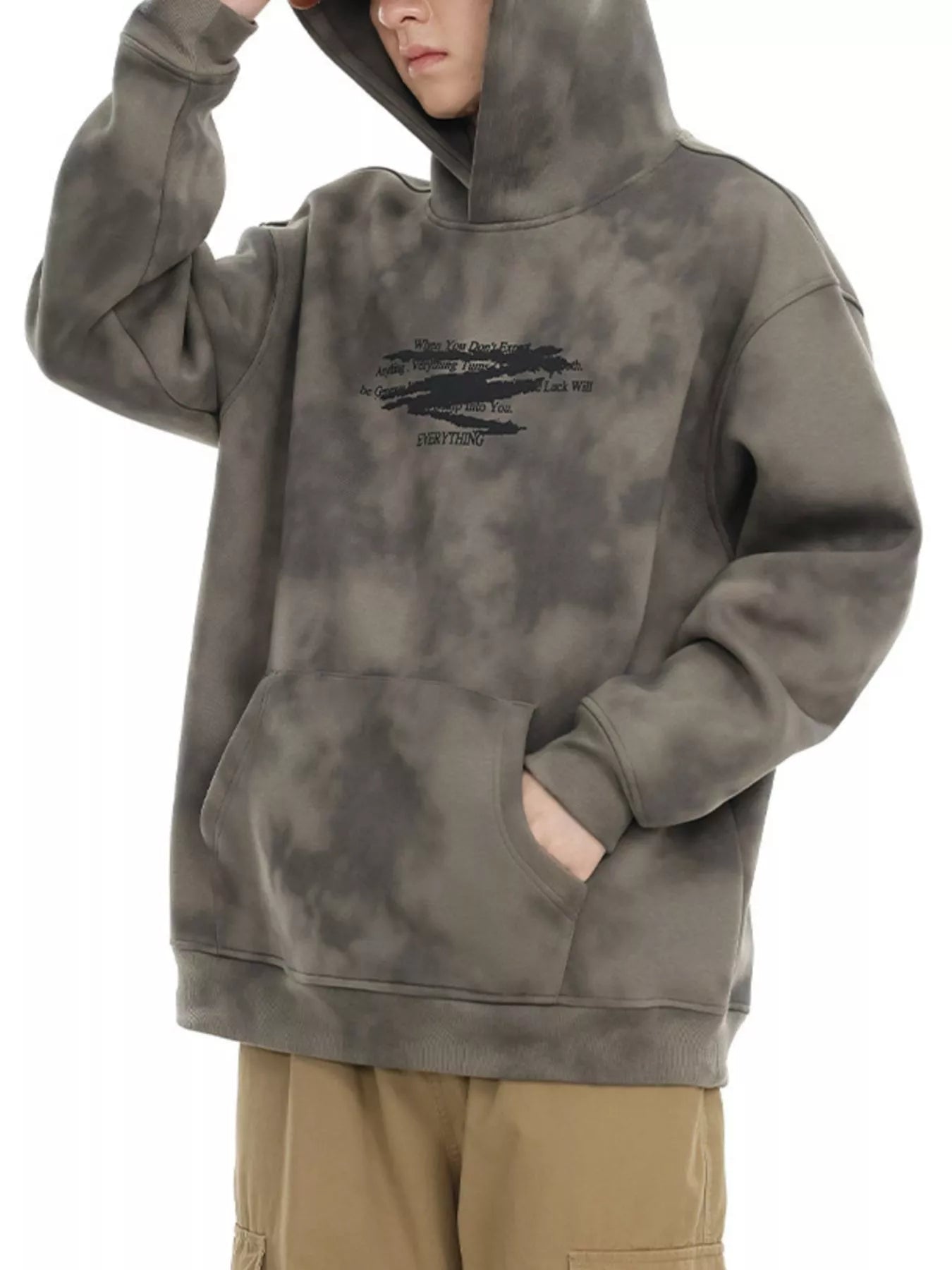 Men's Plus Size Tie-Dye Long Sleeve Hoodie NicholesGifts