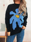 Flower Dropped Shoulder Sweater nicholesgifts