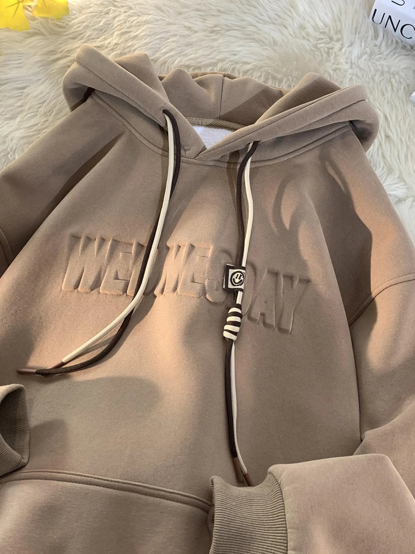 Men's Plus Size Letter Drawstring Long Sleeve Hoodie NicholesGifts