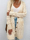 Women Cable-Knit Button Down Cardigan with Pockets nicholesgifts