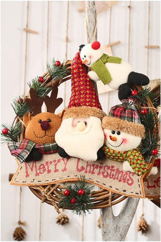 Christmas Element Rattan Wreath Ornaments NicholesGifts