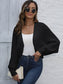Bat Sleeve Open Front Short Cardigan nicholesgifts