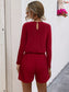 Long Sleeve Drawstring Romper nicholesgifts