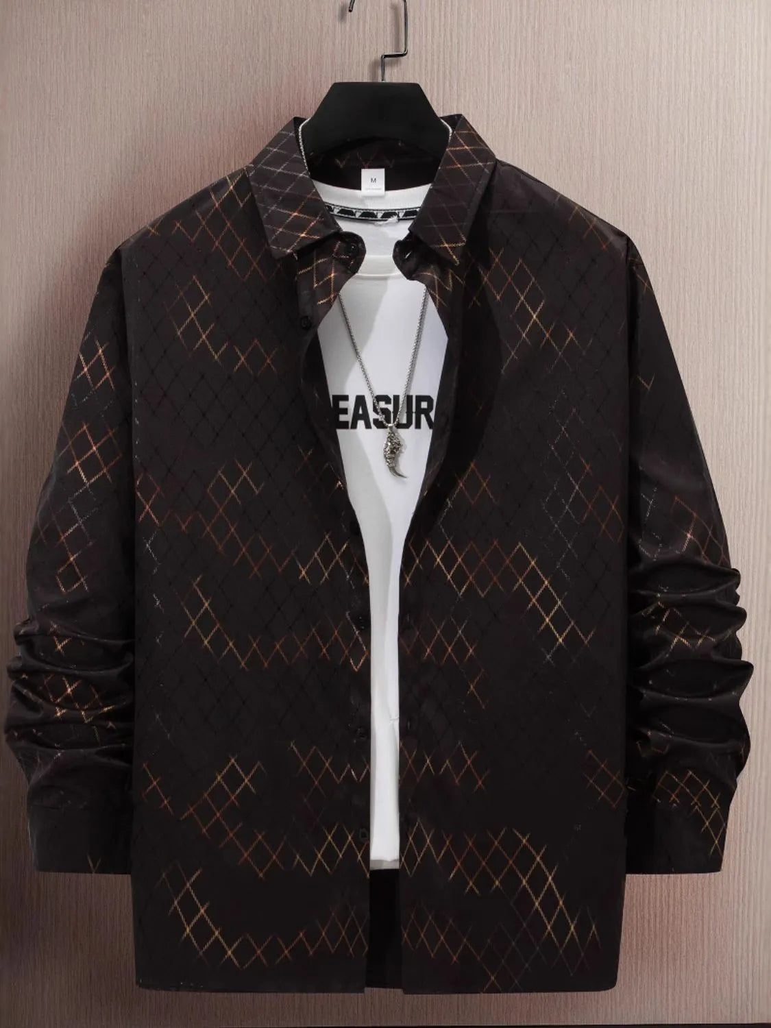 Men's Full Size Button Up Long Sleeve Shirt Plus Size NicholesGifts