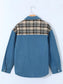 Plaid Pocketed Button Up Denim Jacket nicholesgifts