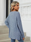 Ribbed Round Neck Long Sleeve T-Shirt nicholesgifts