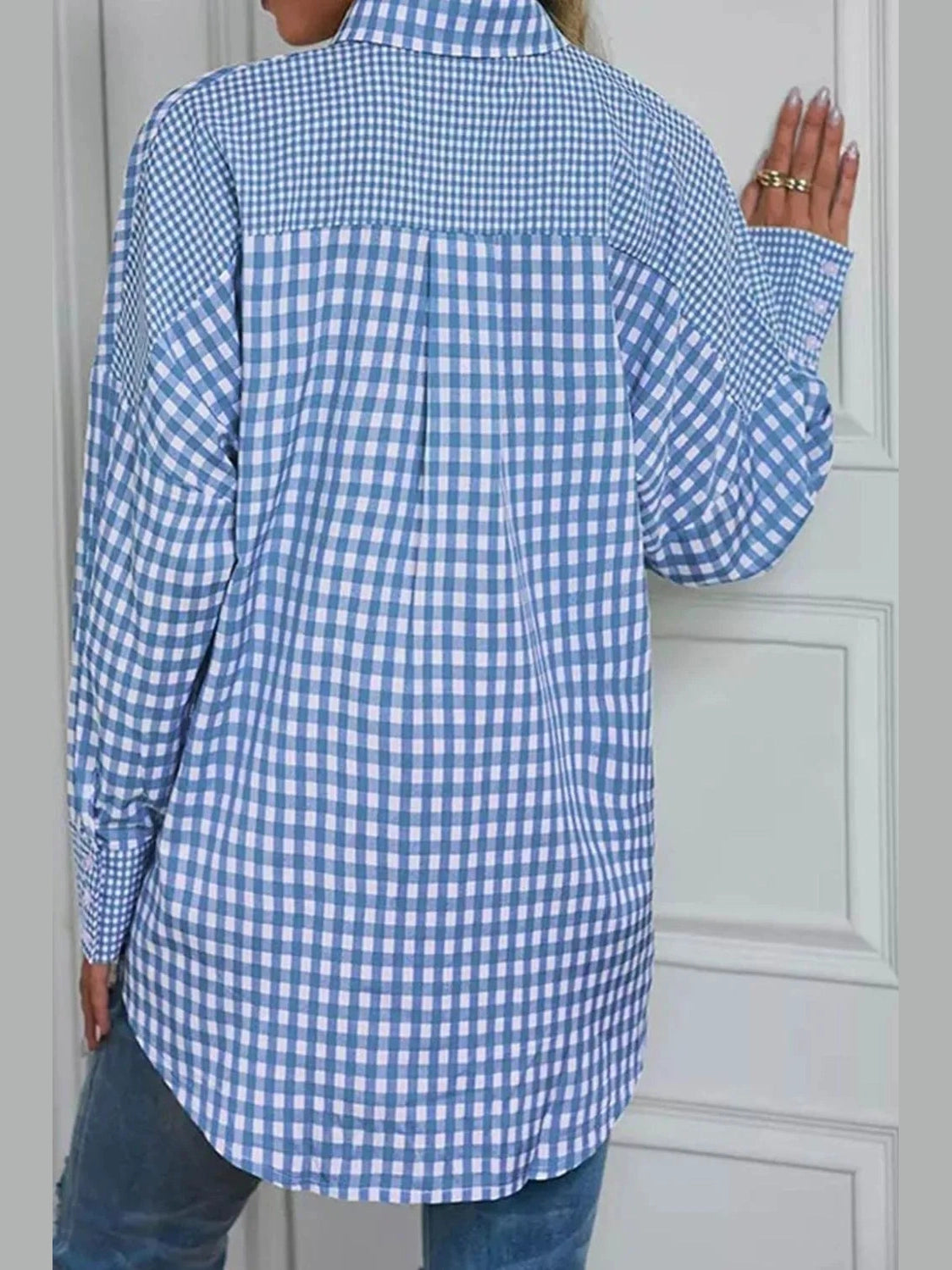 Plaid Button Up Long Sleeve Shirt Trendsi