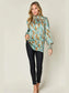 Double Take Full Size Printed Smocked Long Sleeve Blouse nicholesgifts