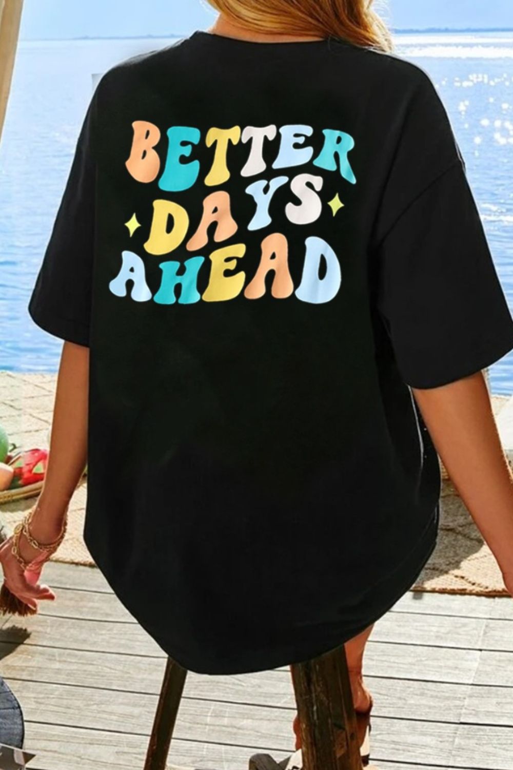 Women Better Days Ahead Round Neck Short Sleeve T-Shirt - NicholesGifts.online