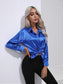 Collared Neck Buttoned Long Sleeve Shirt nicholesgifts