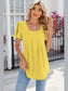 Women Eyelet Square Neck Flutter Sleeve Blouse nicholesgifts