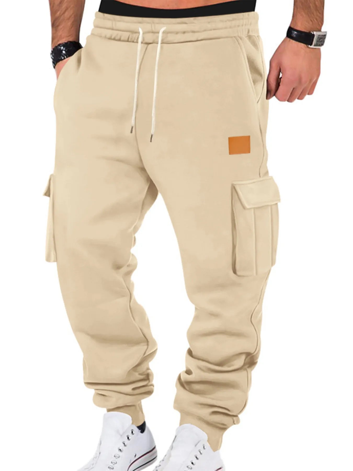 Men's Full Size Drawstring Cargo Jogger Pants Plus Size nicholesgifts