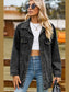 Buttoned Collared Neck Denim Jacket with Pockets nicholesgifts