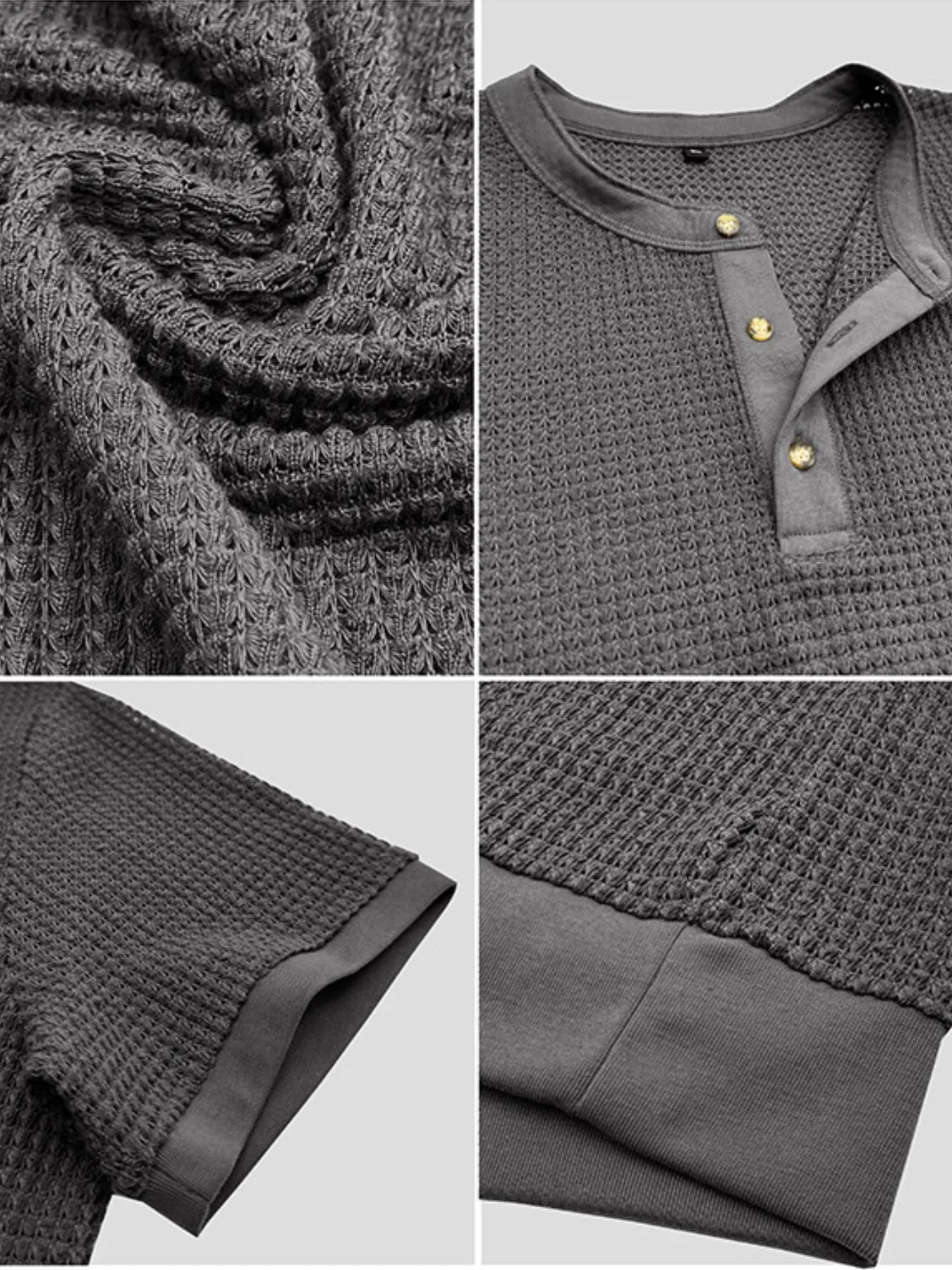 Men's Textured Henley Short Sleeve T-Shirt NicholesGifts
