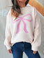 Bow Pattern Casual Long Sleeve Sweater nicholesgifts