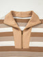 Stripe Zip Collar Patchwork Vintage Sweatshirt nicholesgifts
