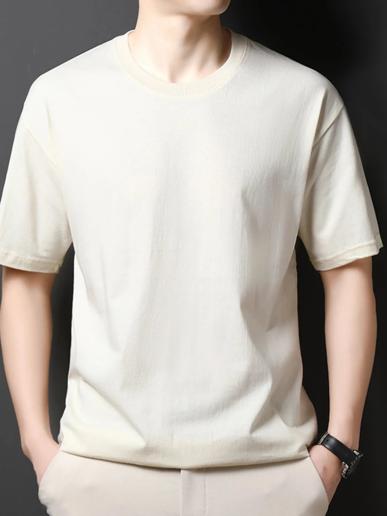 Men's Full Size Round Neck Half Sleeve T-Shirt Plus Size NicholesGifts